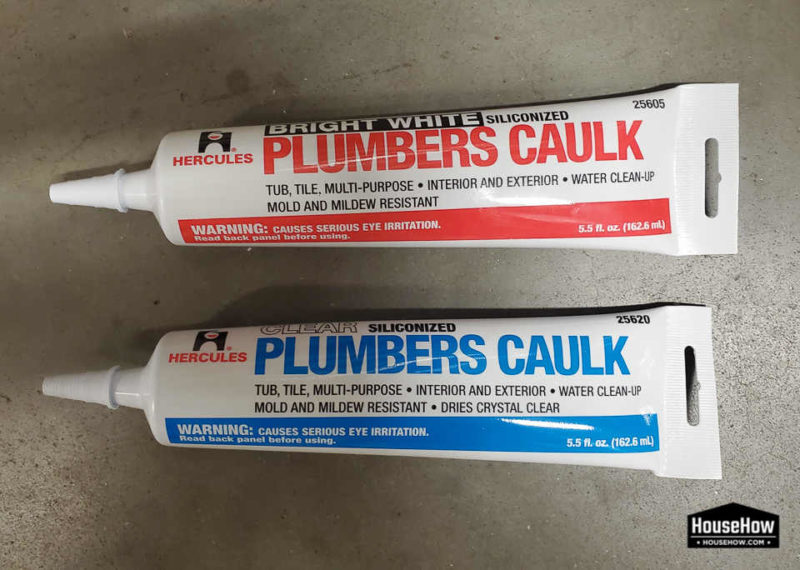 This is what tubes with "typical" plumber's caulk look like © HouseHow.com