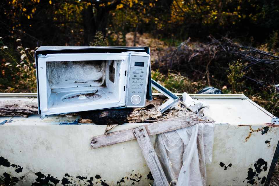 If you put metal inside a microwave, it can heat rapidly and burn the microwave. This is why you should never put metal containers, forks, and spoons in a microwave